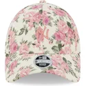 gorra-curva-beige-ajustable-con-logo-rosa-para-mujer-9forty-floral-cord-de-new-york-yankees-mlb-de-new-era