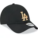 gorra-curva-negra-ajustable-con-logo-dorado-9forty-league-essential-de-los-angeles-dodgers-mlb-de-new-era