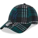 gorra-curva-verde-ajustable-con-logo-azul-9forty-check-de-new-york-yankees-mlb-de-new-era
