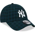 gorra-curva-verde-ajustable-9forty-flannel-de-new-york-yankees-mlb-de-new-era