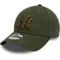 gorra-curva-verde-ajustada-con-logo-verde-39thirty-league-essential-de-new-york-yankees-mlb-de-new-era