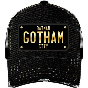 Gorra trucker negra con placa Gotham City Batman DC6 BATP1 DC Comics de Capslab