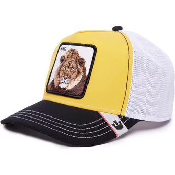 Gorra trucker amarilla, blanca y negra león King MV Lion The Farm MVP de Goorin Bros.