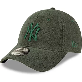 Gorra curva verde ajustable con logo verde 9FORTY Towelling de New York Yankees MLB de New Era