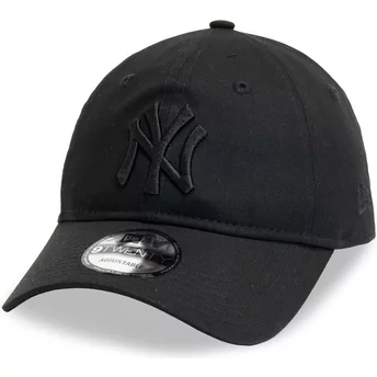 Gorra curva negra ajustable con logo negro 9TWENTY League Essential de New York Yankees MLB de New Era