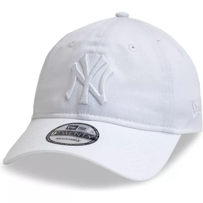 gorra-curva-blanca-ajustable-con-logo-blanco-9twenty-league-essential-de-new-york-yankees-mlb-de-new-era