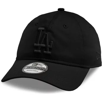 Gorra curva negra ajustable con logo negro 9TWENTY League Essential de Los Angeles Dodgers MLB de New Era
