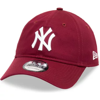 Gorra curva roja oscuro ajustable 9TWENTY League Essential de New York Yankees MLB de New Era