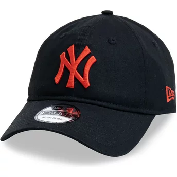 Gorra curva negra ajustable con logo rojo 9TWENTY League Essential de New York Yankees MLB de New Era