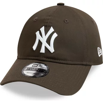 Gorra curva marrón ajustable 9TWENTY League Essential de New York Yankees MLB de New Era