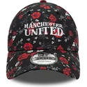 gorra-curva-negra-y-roja-ajustable-9forty-floral-all-over-print-de-manchester-united-football-club-premier-league-de-new-era