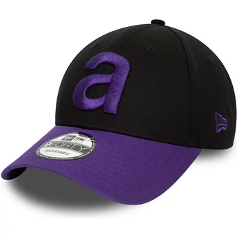 Gorra curva negra y violeta ajustable 9FORTY Contrast de Aprilia Piaggio de New Era