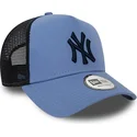 gorra-trucker-azul-con-logo-azul-marino-a-frame-league-essential-de-new-york-yankees-mlb-de-new-era