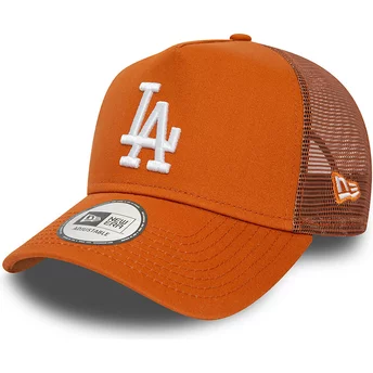 Gorra trucker marrón A Frame League Essential de Los Angeles Dodgers MLB de New Era