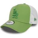 gorra-trucker-verde-y-blanca-con-logo-verde-a-frame-league-essential-de-los-angeles-dodgers-mlb-de-new-era