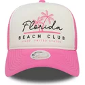 gorra-trucker-blanca-y-rosa-para-mujer-a-frame-foam-front-de-florida-beach-club-de-new-era