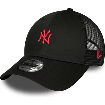 Gorra curva negra ajustable con logo rojo 9FORTY Home Field de New York Yankees MLB de New Era