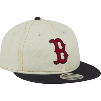 Gorra plana beige y azul marino 9FIFTY Retro Crown Denim de Boston Red Sox MLB de New Era