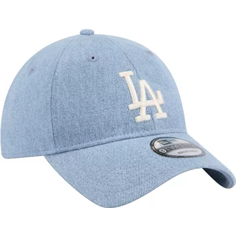 Gorra curva azul ajustable 9TWENTY Washed Denim de Los Angeles Dodgers MLB de New Era