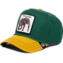 gorra-curva-verde-y-amarilla-snapback-elefante-extra-large-100-the-farm-all-over-canvas-de-goorin-bros