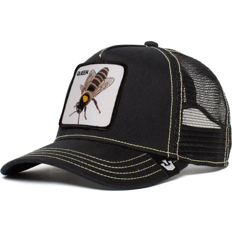 gorra-trucker-negra-abeja-the-queen-bee-the-farm-de-goorin-bros