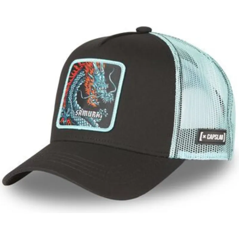 gorra-trucker-negra-y-azul-dragon-samurai-dra2-beasts-de-capslab