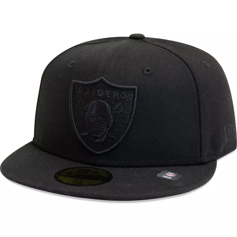 gorra-plana-negra-ajustada-con-logo-negro-59fifty-essential-de-las-vegas-raiders-nfl-de-new-era