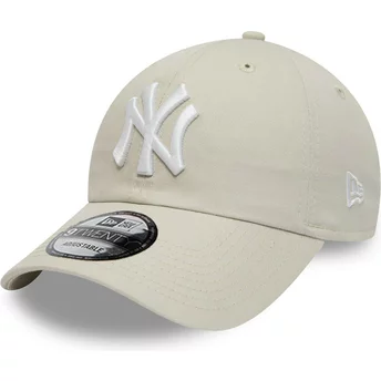Gorra curva beige ajustable 9TWENTY League Essential de New York Yankees MLB de New Era
