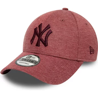 Gorra curva granate ajustable con logo granate 9FORTY Jersey Essential de New York Yankees MLB de New Era