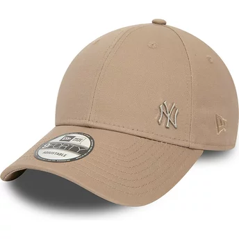 Gorra curva marrón claro ajustable 9FORTY Flawless de New York Yankees MLB de New Era