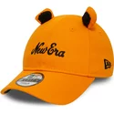 gorra-curva-naranja-ajustable-para-nino-9forty-script-animal-de-new-era
