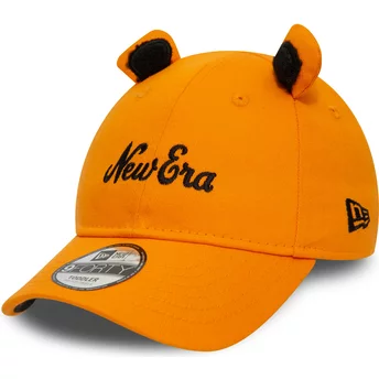 Gorra curva naranja ajustable para niño 9FORTY Script Animal de New Era