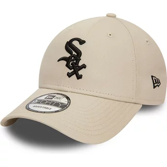 Gorra curva beige ajustable 9FORTY League Essential de Chicago White Sox MLB de New Era