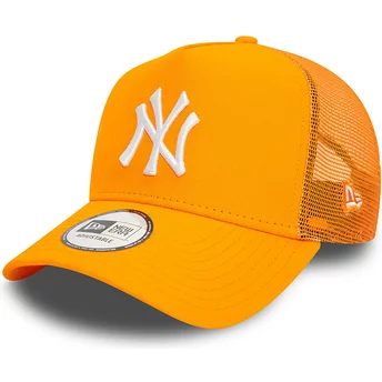 Gorra trucker naranja A Frame League Essential de New York Yankees MLB de New Era
