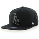 gorra-plana-negra-snapback-de-los-angeles-dodgers-mlb-sure-shot-de-47-brand