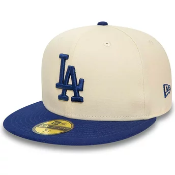 Gorra plana beige y azul ajustada 59FIFTY Team Colour de Los Angeles Dodgers MLB de New Era