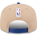 gorra-plana-marron-y-azul-snapback-9fifty-draft-2024-de-nba-de-new-era