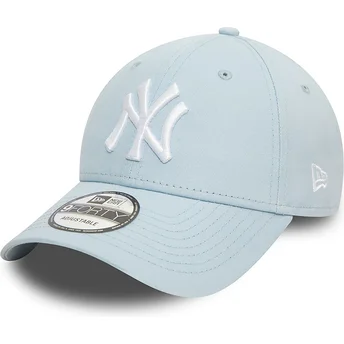 Gorra curva azul claro ajustable 9FORTY League Essential de New York Yankees MLB de New Era