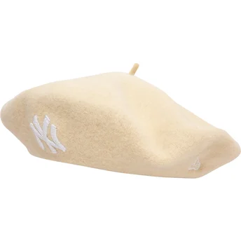 Boina beige para mujer Wool Beret de New York Yankees MLB de New Era