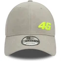 gorra-curva-gris-ajustable-9forty-suede-de-valentino-rossi-vr46-motogp-de-new-era