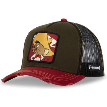 Gorra trucker verde y roja Speedy Gonzales LOO10 SPE Looney Tunes de Capslab