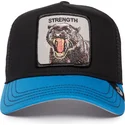 gorra-trucker-negra-y-azul-pantera-strength-panther-fan-the-farm-de-goorin-bros