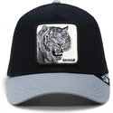 gorra-trucker-negra-y-gris-tigre-the-savage-tiger-big-cats-the-farm-de-goorin-bros