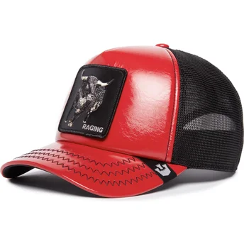 Gorra trucker roja y negra toro Raging Pamplona Puff...