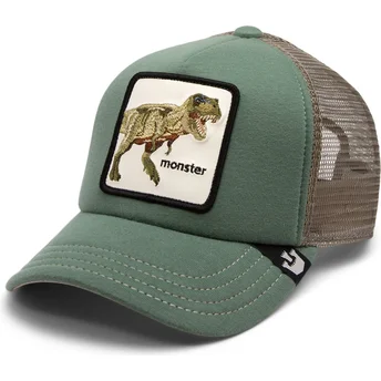 Gorra trucker verde para niño dinosaurio T-Rex Monster...