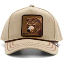 gorra-curva-marron-claro-snapback-oso-bear-bareduck-canvas-the-farm-de-goorin-bros