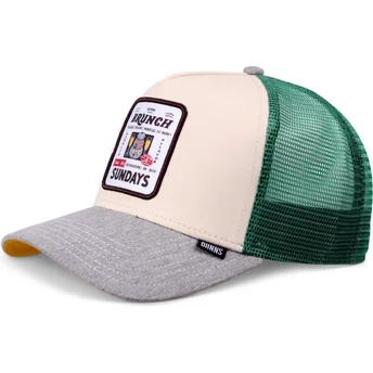 Gorra trucker beige, verde y gris Sunday Brunch HFT DNC de Djinns