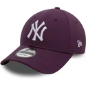 gorra-curva-violeta-ajustable-9forty-league-essential-de-new-york-yankees-mlb-de-new-era
