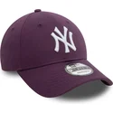 gorra-curva-violeta-ajustable-9forty-league-essential-de-new-york-yankees-mlb-de-new-era