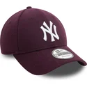 gorra-curva-violeta-snapback-9forty-melton-wool-de-new-york-yankees-mlb-de-new-era